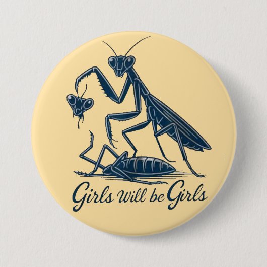 Mädchen werden Mädchen Knopf Button (Vorderseite)