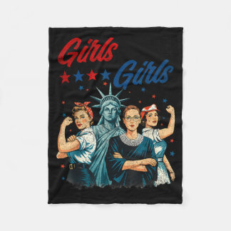 Mädchen werden Mädchen Patriotisches Feministische Fleecedecke