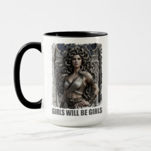 Mädchen werden Mädchen sein Gothic Medusa Feminist Tasse