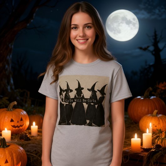 🧙 Mädchen werden Mädchen sein Hexenmeister - Fe T-Shirt
