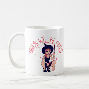 Mädchen werden Mädchen sein   Klassischer Hexenbec Kaffeetasse