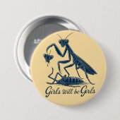 Mädchen werden Mädchen sein Knopf Button (Vorne & Hinten)