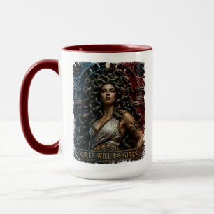 Mädchen werden Mädchen sein Medusa Feministische G Tasse