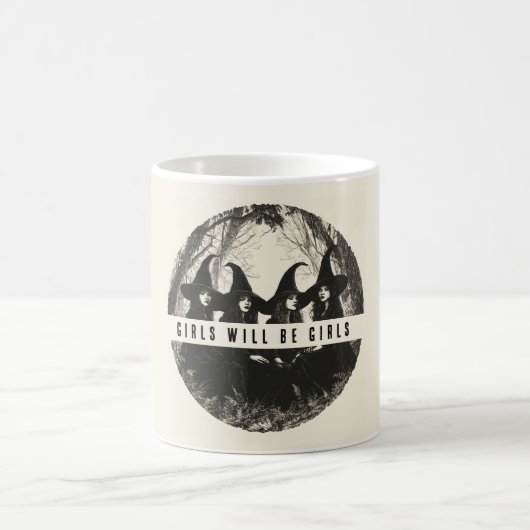 "Mädchen werden Mädchen sein | Niedliches Hexenver Kaffeetasse (Mittel)