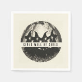 "Mädchen werden Mädchen sein | Niedliches Hexenver Serviette (Vorderseite)