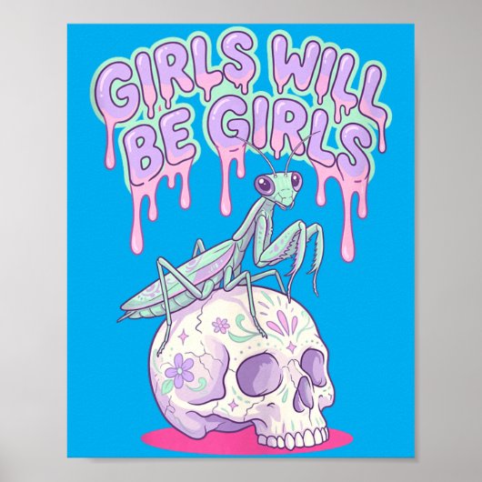 Mädchen werden Mädchen sein Süß Kawaii Poster (Vorne)