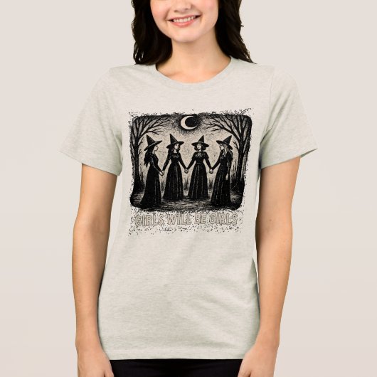 Mädchen werden Mädchen sein Tri-Blend Shirt (Vorderseite)
