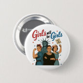 Mädchen werden Mädchenfeminismus Gleichberechtigun Button (Vorne & Hinten)