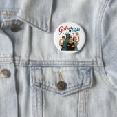 Mädchen werden Mädchenfeminismus Gleichberechtigun Button (Beispiel)