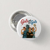 Mädchen werden Mädchenfeminismus Gleichberechtigun Button (Vorne & Hinten)