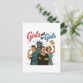 Mädchen werden Mädchenfeminismus Gleichberechtigun Einladungspostkarte (Stehend Vorderseite)