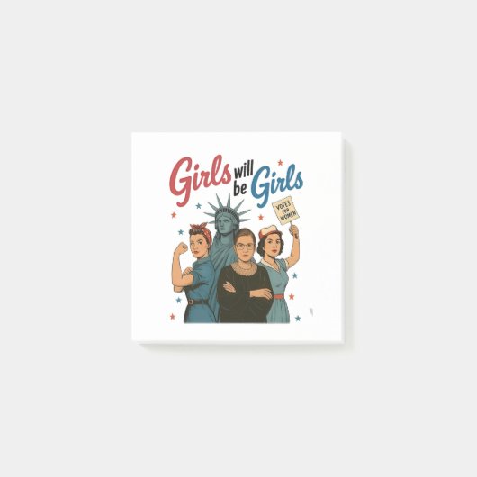 Mädchen werden Mädchenfeminismus Gleichberechtigun Post-it Klebezettel (Vorderseite)