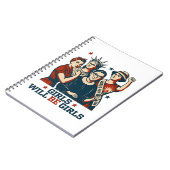 Mädchen werden weibliche Feminismus Frauen stärken Notizblock (Linke Seite)