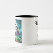 Mädchen werden Zitat von Mädchen sein, Hexen im Mo Zweifarbige Tasse (Mittel)