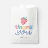 Mädchen Whimsical Pink Süße Erdbeere Geschenktütchen (Vorderseite)