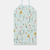 Mädchen Whimsical Zwei Wild Boho Wildblumen Geburt Geschenkanhänger (Rückseite)