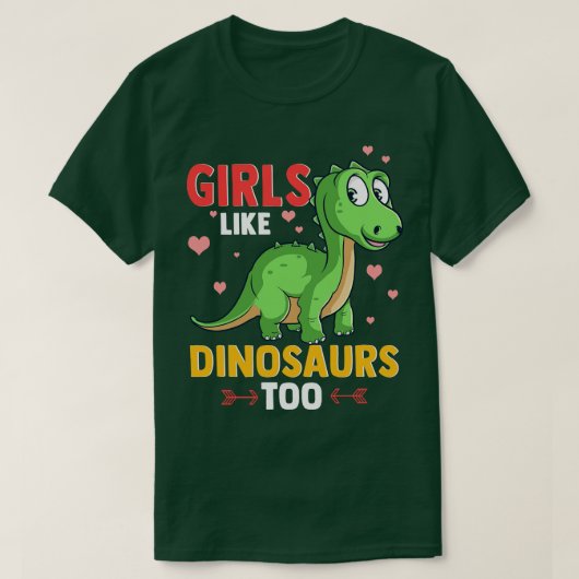 Mädchen wie Dinosaurier zu Niedliche Funny Paleont T-Shirt (Design vorne)