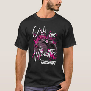Mädchen wie Monster-LKWs zu Geburtstag LKW-Liebe T-Shirt