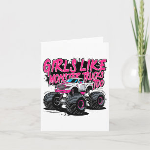 Mädchen wie Monster Trucks zu Geburtstagsgeschenk  Karte