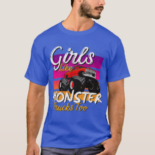 Mädchen wie Monster Trucks zu Monster Truck Birthd T-Shirt