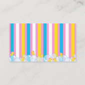 Mädchen Wie viele Duckies Party Guess Cards Begleitkarte (Rückseite)