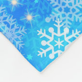 Mädchen Winter Eislauf Schneeflocke Fleece Decke (Ecke)