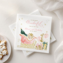 Mädchen Winter Onederland Party Servietten
