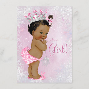 Mädchen Winter Wonderland Baby Shower Einladung