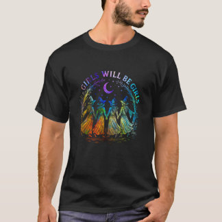 Mädchen wird Mädchen Hexe Hexenhaft Gruselige Jahr T-Shirt