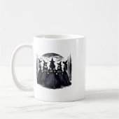 Mädchen wird Mädchen Hexenwitscher Witschy Vi sein Kaffeetasse (Links)