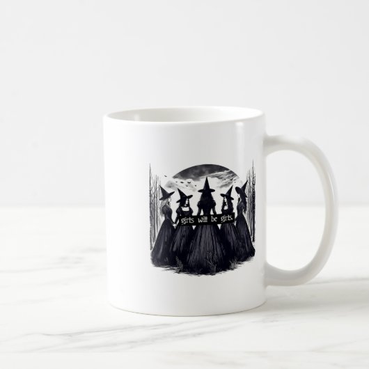 Mädchen wird Mädchen Hexenwitscher Witschy Vi sein Kaffeetasse (Rechts)