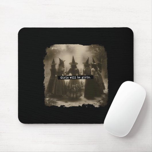 Mädchen wird Mädchen Hexenwitscher Witschy Vi sein Mousepad (Mit Mouse)