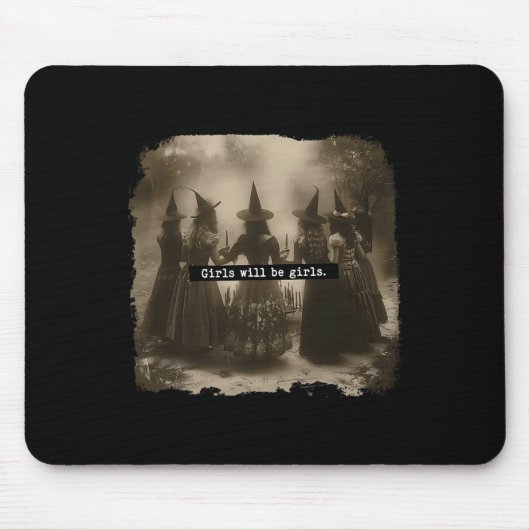 Mädchen wird Mädchen Hexenwitscher Witschy Vi sein Mousepad (Vorne)