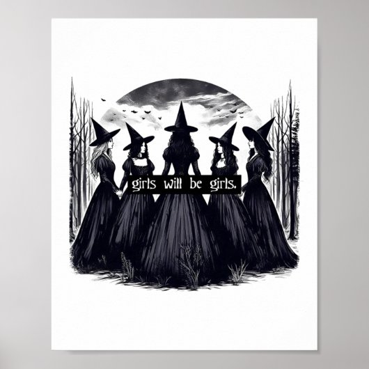 Mädchen wird Mädchen Hexenwitscher Witschy Vi sein Poster (Vorne)