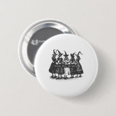 Mädchen wird Mädchen Hexerei Hexerei Spooky Saison Button (Vorne & Hinten)
