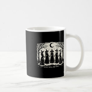 Mädchen wird Mädchen Hexerei Hexerei Spooky Saison Kaffeetasse