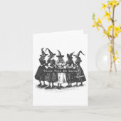 Mädchen wird Mädchen Hexerei Hexerei Spooky Saison Karte (Gelbe Blume)