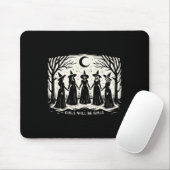Mädchen wird Mädchen Hexerei Hexerei Spooky Saison Mousepad (Mit Mouse)