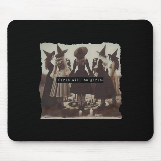 Mädchen wird Mädchen Hexerei Hexerei Spooky Saison Mousepad (Vorne)
