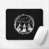 Mädchen wird Mädchen Hexerei Hexerei Spooky Saison Mousepad (Mit Mouse)