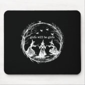 Mädchen wird Mädchen Hexerei Hexerei Spooky Saison Mousepad (Vorne)