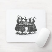 Mädchen wird Mädchen Hexerei Hexerei Spooky Saison Mousepad (Mit Mouse)