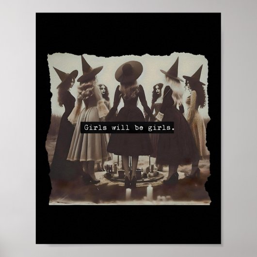 Mädchen wird Mädchen Hexerei Hexerei Spooky Saison Poster (Vorne)