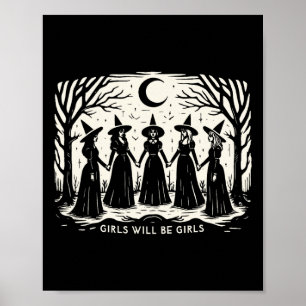 Mädchen wird Mädchen Hexerei Hexerei Spooky Saison Poster