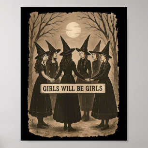 Mädchen wird Mädchen Hexerei Hexerei Spooky Saison Poster