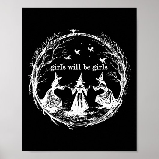 Mädchen wird Mädchen Hexerei Hexerei Spooky Saison Poster (Vorne)