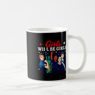 Mädchen wird Mädchen Patriotischer Amerikanischer Kaffeetasse