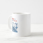 Mädchen wird Mädchen patriotischer feministischer Kaffeetasse (Vorderseite Links)