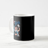 Mädchen wird Mädchen patriotischer feministischer Kaffeetasse (Vorderseite Links)