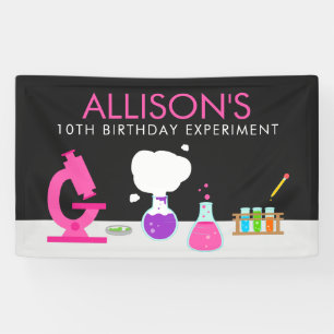 Mädchen Wissenschafts-Party Banner
